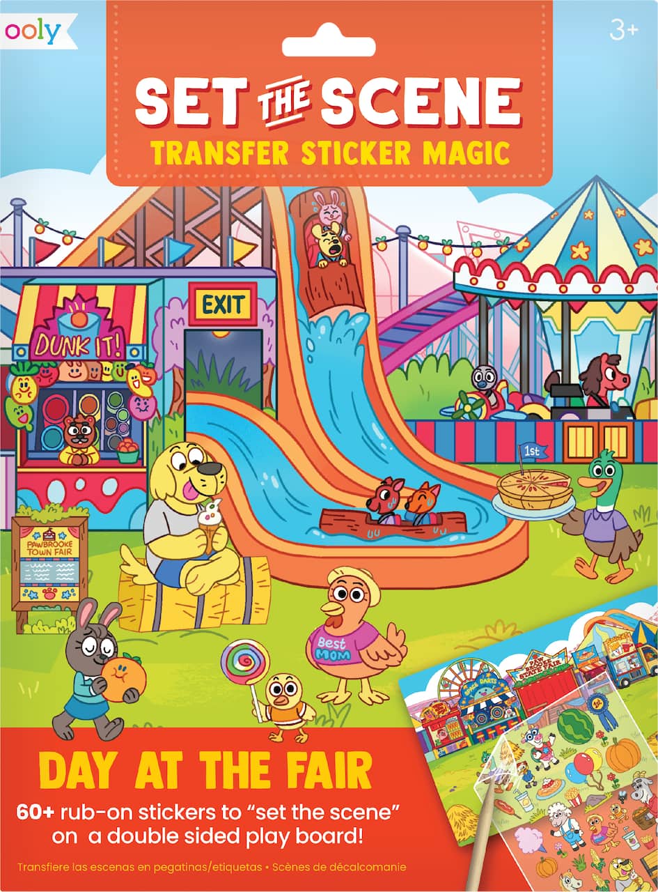 OOLY Day At The Fair Set The Scene Transfer Stickers Magic 